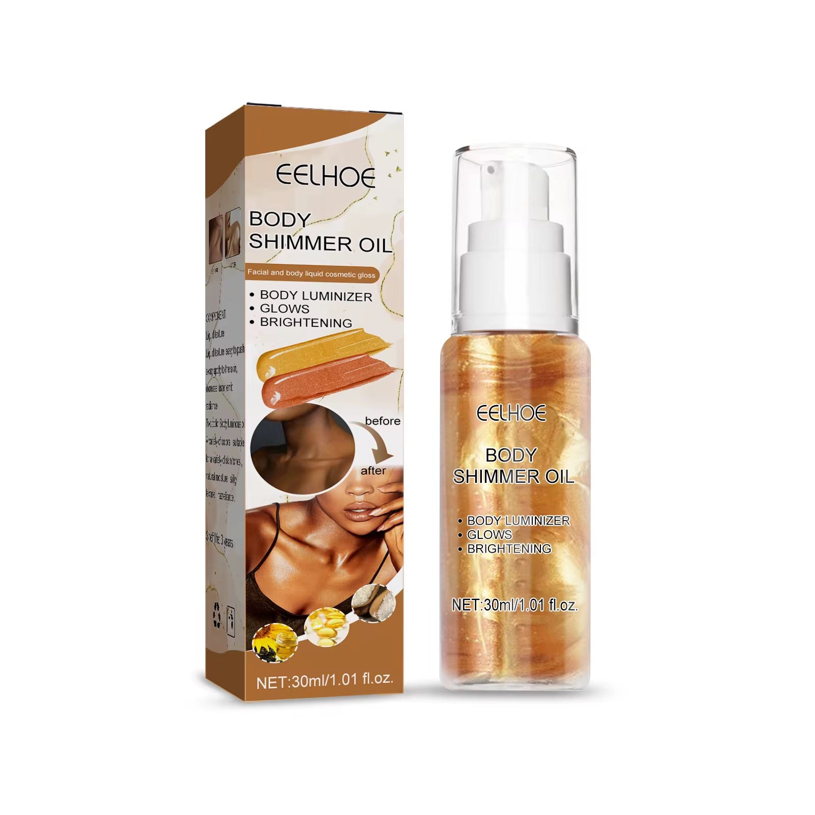 Huile Pailletée – Brillance & Hydratation Sublime